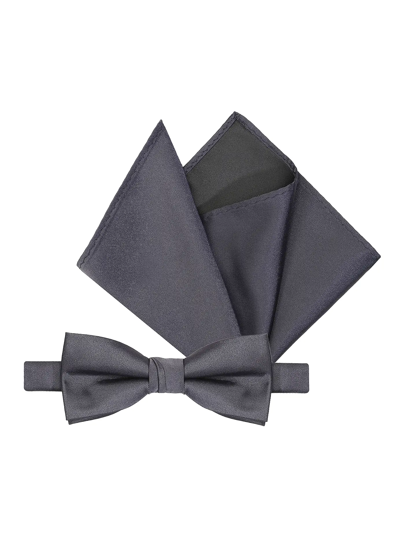 SELECTED | Geschenkset mit Masche und Stecktuch SLHBERTEL | grau